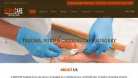 What Burnscare.com website looked like in 2020 (3 years ago)