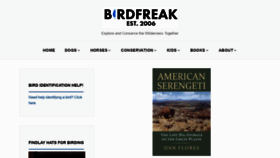 What Birdfreak.com website looked like in 2020 (3 years ago)