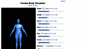 What Bodyvisualizer.com website looked like in 2020 (3 years ago)
