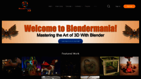 What Blendermania3d.com website looked like in 2020 (3 years ago)