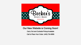 What Beckers-donutsandbakery.com website looked like in 2020 (3 years ago)