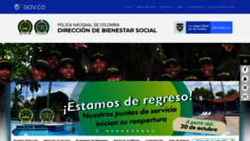 What Bienestarpolicia.gov.co website looked like in 2020 (3 years ago)