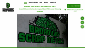 What Broadwayscrapmetals.com website looked like in 2020 (3 years ago)