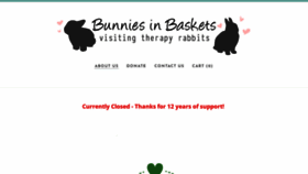 What Bunniesinbaskets.org website looked like in 2020 (3 years ago)