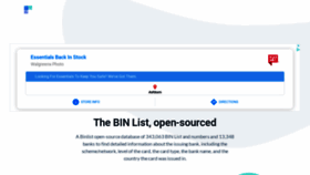 What Binlist.io website looked like in 2020 (3 years ago)
