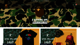 What Bape-clothing.us website looked like in 2020 (3 years ago)