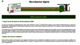 What Bac-algerie.net website looked like in 2020 (3 years ago)