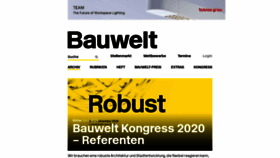 What Bauwelt.de website looked like in 2020 (3 years ago)