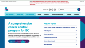 What Bccancer.bc.ca website looked like in 2020 (3 years ago)