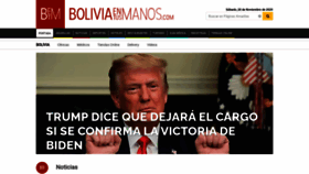 What Boliviaentusmanos.com website looked like in 2020 (3 years ago)