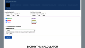 What Biorhythm-calculator.net website looked like in 2020 (3 years ago)
