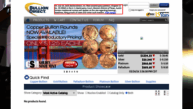 What Bulliondirect.com website looked like in 2020 (3 years ago)