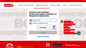 What Bonoindependiente.pe website looked like in 2020 (3 years ago)