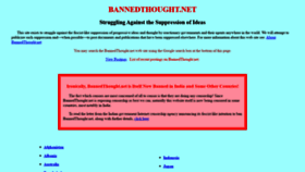 What Bannedthought.net website looked like in 2020 (3 years ago)