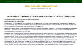 What Banksthatdonotusechexsystems.com website looked like in 2020 (3 years ago)