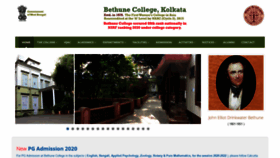What Bethunecollege.ac.in website looked like in 2020 (3 years ago)