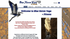 What Blueheronyoga.com website looked like in 2020 (3 years ago)