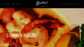 What Bobbysbistro.com website looked like in 2020 (3 years ago)