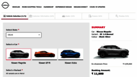 What Book.nissan.in website looked like in 2020 (3 years ago)