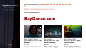 What Baydance.com website looked like in 2020 (3 years ago)