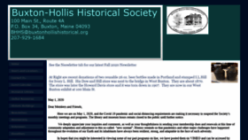 What Buxtonhollishistorical.org website looked like in 2020 (3 years ago)
