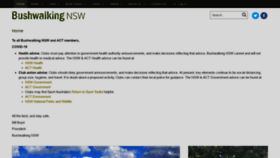 What Bushwalkingnsw.org.au website looked like in 2020 (3 years ago)