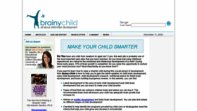 What Brainy-child.com website looked like in 2020 (3 years ago)
