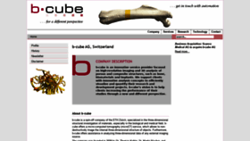 What B-cube.ch website looked like in 2020 (3 years ago)