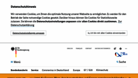 What Bundesregierung.de website looked like in 2020 (3 years ago)