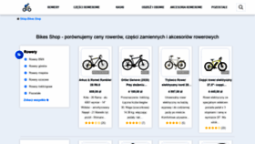 What Bikes-shop.pl website looked like in 2020 (3 years ago)