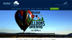 What Balloonsoverbend.com website looked like in 2020 (3 years ago)