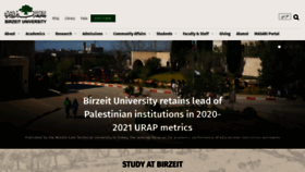 What Birzeit.edu website looked like in 2020 (3 years ago)