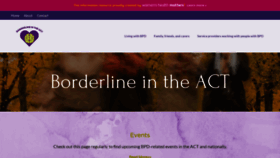 What Borderlineintheact.org.au website looked like in 2020 (3 years ago)