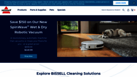 What Bissell.com website looked like in 2020 (3 years ago)