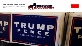 What Butlercountygop.org website looked like in 2020 (3 years ago)