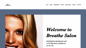 What Breathesalonspa.com website looked like in 2020 (3 years ago)