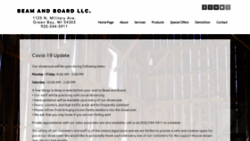What Beamandboard.com website looked like in 2020 (3 years ago)