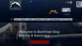What Barktowndogrescue.org website looked like in 2020 (3 years ago)