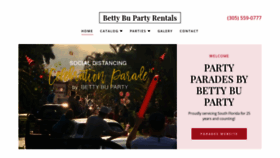 What Bettybupartymiami.com website looked like in 2020 (4 years ago)