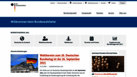 What Bundeswahlleiter.de website looked like in 2020 (3 years ago)