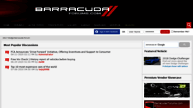 What Barracudaforums.com website looked like in 2020 (3 years ago)