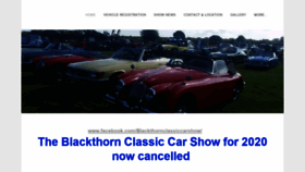 What Blackthornclassiccarshow.co.uk website looked like in 2020 (3 years ago)