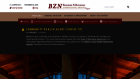 What Bozemanairport.com website looked like in 2020 (3 years ago)