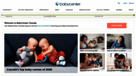 What Babycenter.ca website looked like in 2020 (3 years ago)