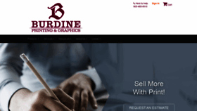 What Burdineprinting.com website looked like in 2020 (3 years ago)