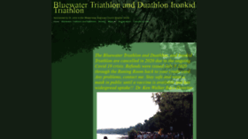 What Bluewatertriathlon.ca website looked like in 2020 (3 years ago)