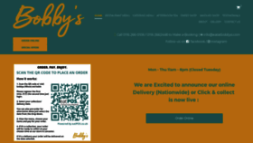 What Bobbys-restaurant.co.uk website looked like in 2021 (3 years ago)