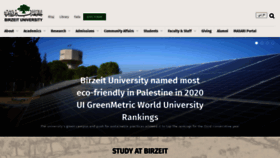 What Birzeit.edu website looked like in 2021 (3 years ago)