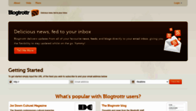 What Blogtrottr.com website looked like in 2021 (3 years ago)