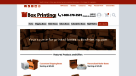 What Boxprinting.com website looked like in 2021 (3 years ago)